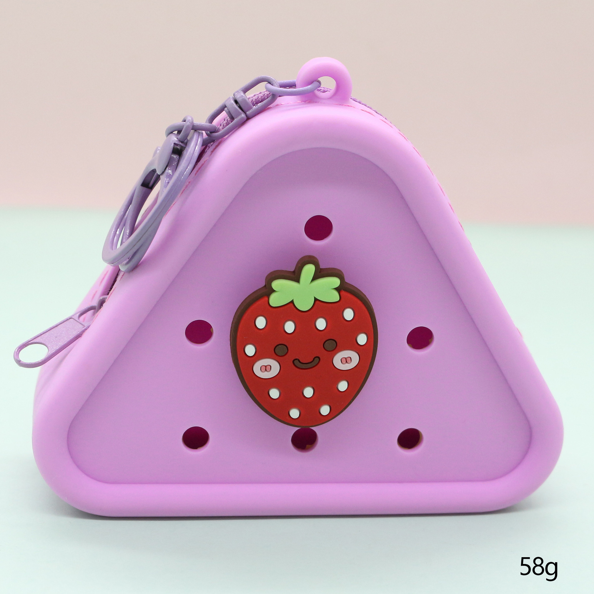 Inventario de dibujos animados de silicona agujero bolsa mini bolso diy bolsa de almacenamiento bolso auriculares llavero colgante regalo