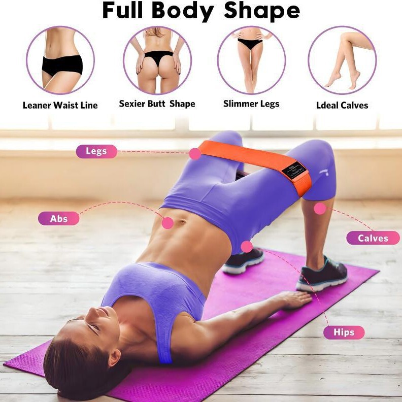 ヨガゴムバンド、レジスタンスバンド、女性用フィットネスヒップトレーニングツール、ストレッチ弾性リング、スクワットトレーニング、テンションバンド|undefined