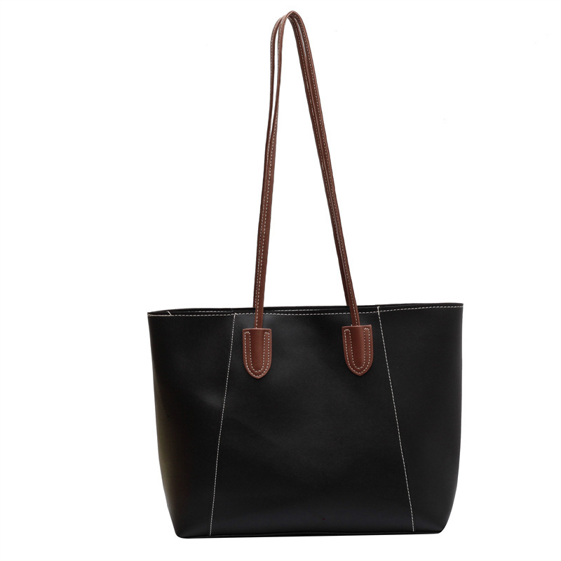 Bolsa de viaje de temperamento simple para mujeres 2024 principios de otoño retro ocio de gran capacidad de hombro brazo bolso especial