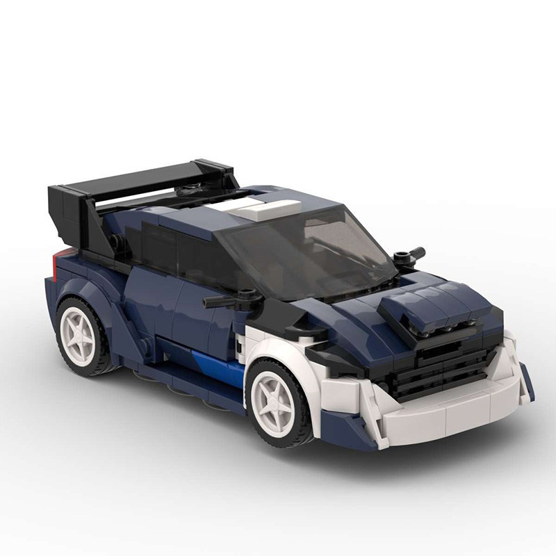 MOC Block Compatible Lego Ford Fiesta Racing Set Classic speed 8 Squares Sports Car Boy Gift