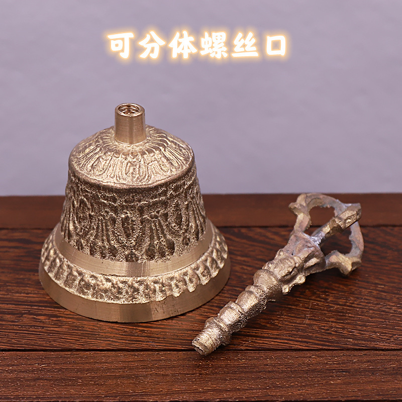 仏具用品、タントラ大型仏具、仏鐘、銅鐘、古風道鐘、手鐘、金剛鐘、杵、三清鐘、仏鐘|undefined
