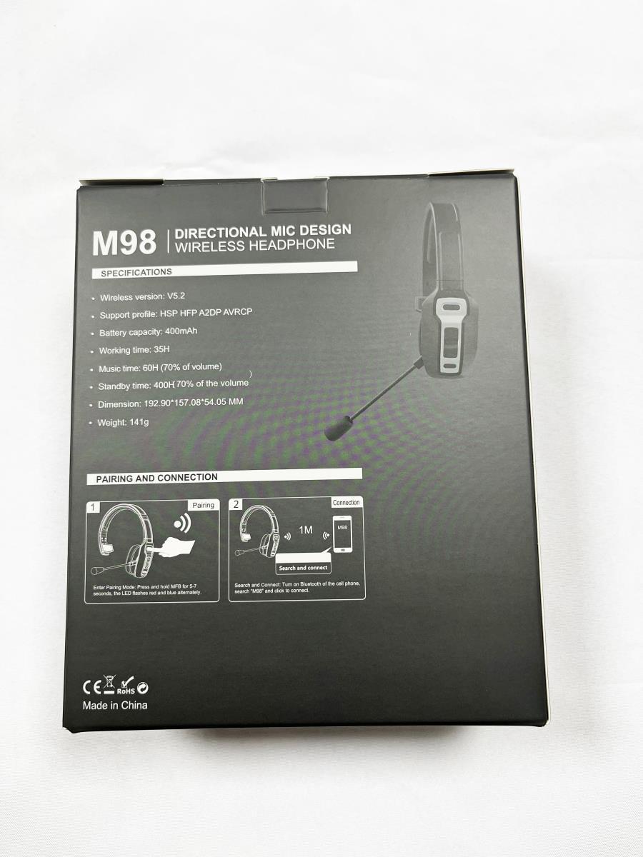 Wholesale M98 Car Bluetooth Hands-Free Headset Wireless Call Noise Reduction Driving Headset Head-Mounted Car Cross-Border