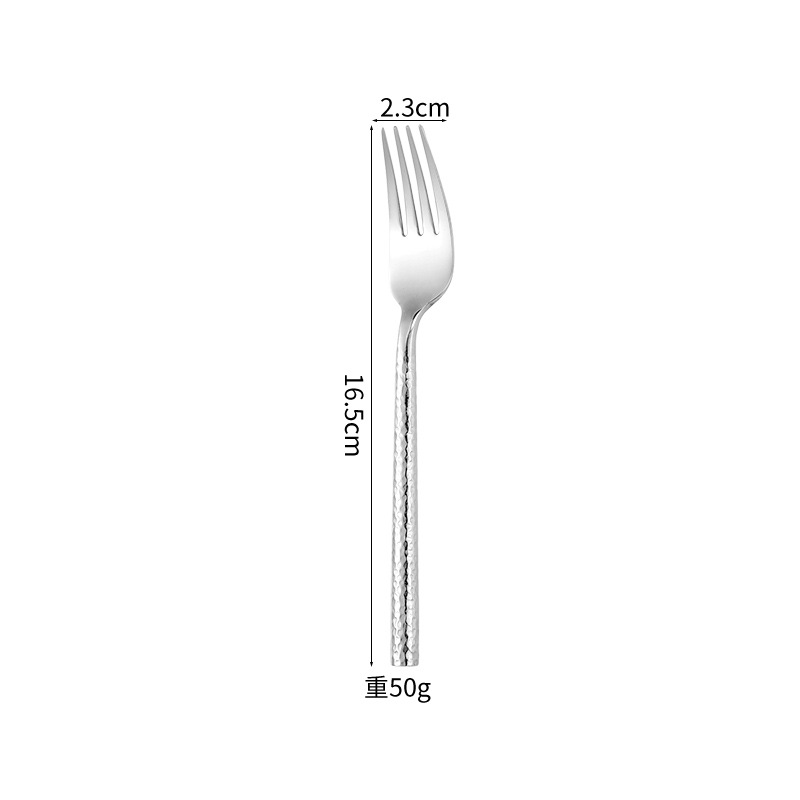 Edles Besteckset Mit Hammerschlagdesign Aus Edelstahl Rund_voghion.com