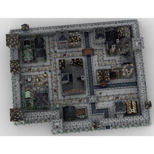 Moc-88654 Medieval Castle Single City - Combination with 52 Modules 48241 Particle Count