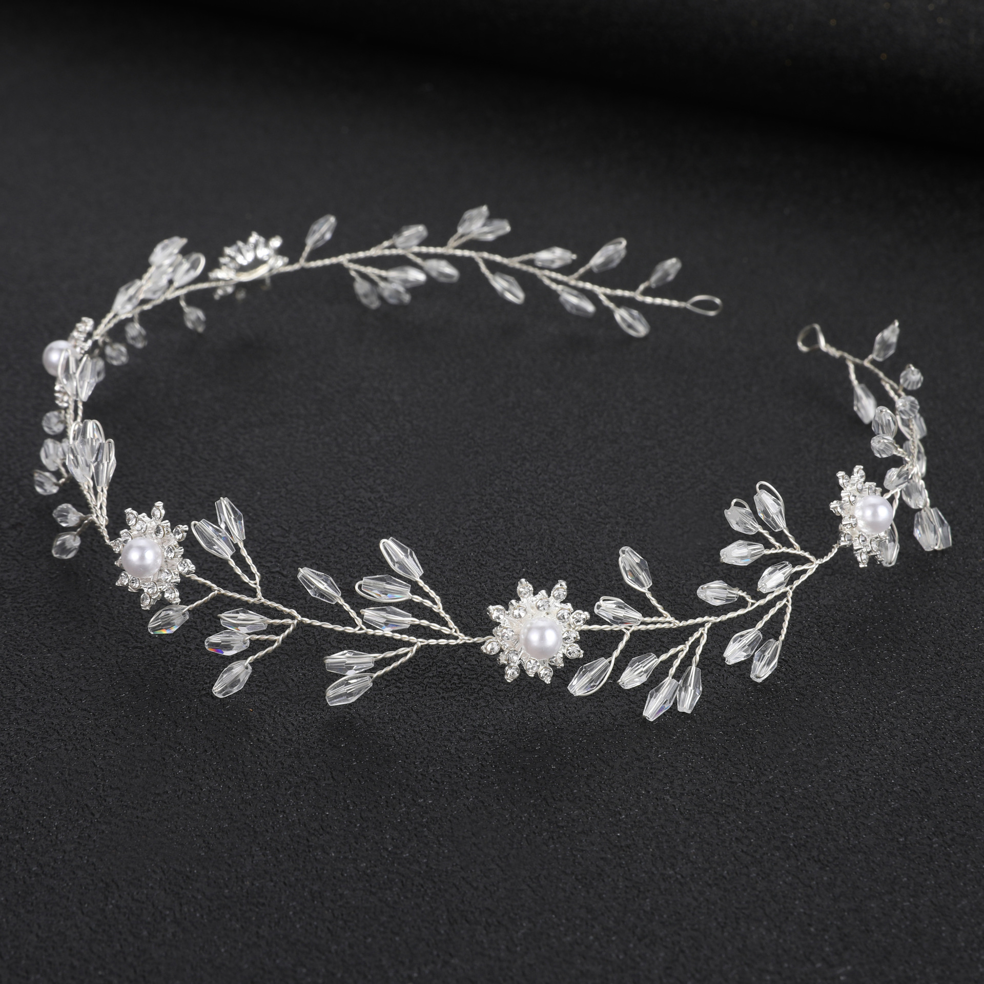 Leaf Branches Crystal Headband Wedding Dress Accessories display picture 1