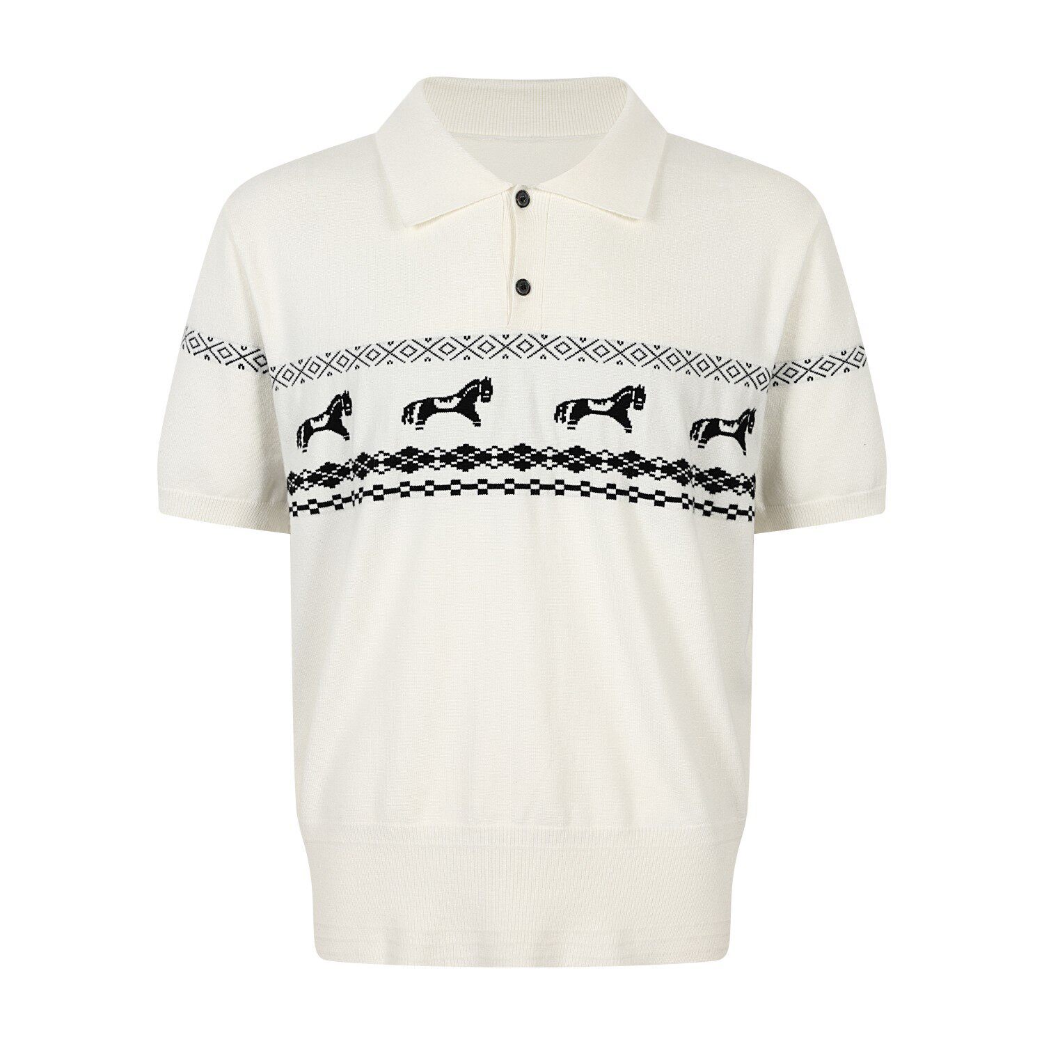 Polo camiseta camiseta de punto camiseta de manga corta camiseta de hombre con solapa isla de fer pony viejo dinero viento hielo seda fábrica transfronteriza al por mayor