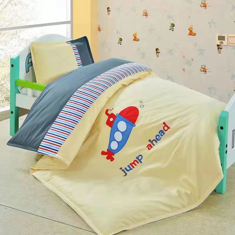 순면 유치원 침대 이불 세트, 순면 어린이 만화 침구 A급 6종 세트, 유치원 전용