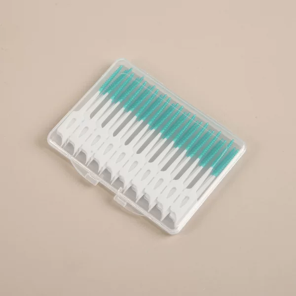 Silicone Mint Flavored Interdental Brushing and Interdental Brush Cleaning Interdental Massage Care Toothpick 40 Pieces Boxed Batch
