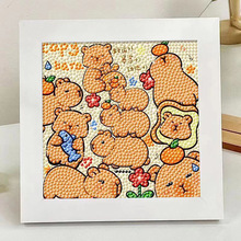 卡皮巴拉钻石画diy儿童手工水豚钻石贴画卡通点钻画益智玩具批发
