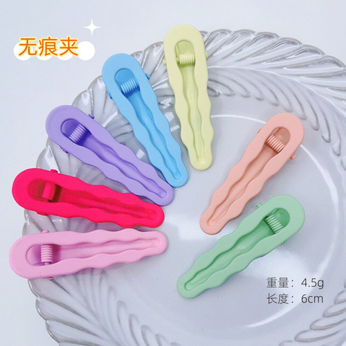 Candy color hairpin rubber paint frosted feel paint edge clip seamless hairpin diy material cream glue headwear accessories