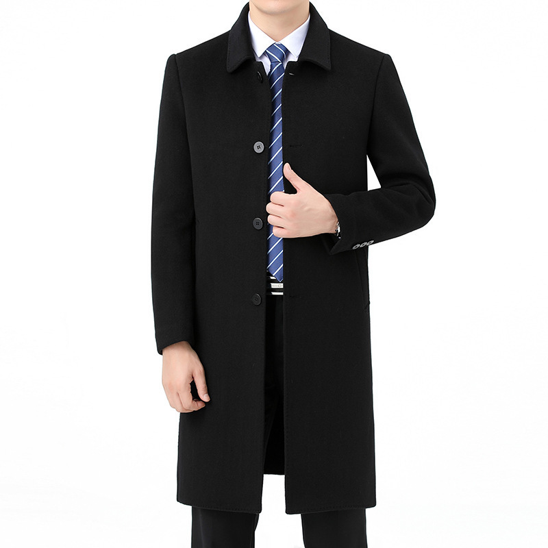 Double-sided cashmere long coat