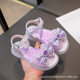 Girls' Sandals New Arrival 2024 Summer Mid-Big Kids Stylish Jelly Sole Little Girl Baby Elsa Princess Shoes Dance