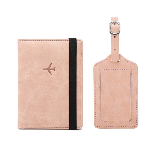 Cross-border RFID passport holder luggage tag document passport cover label plate multi-functional travel passport bag set