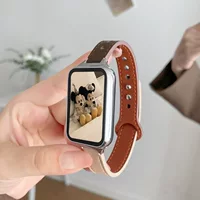 Применяет Applewatch Apple Часы SE Xiaomi Redmi браслет Huawei с двойной застежкой кожаный умный ремешок
