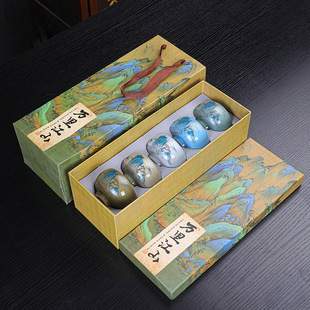 Imperial Palace cultural and creative national fashion office tea cup Master Cup Wanli Jiangshan tea cup product gift box for elders