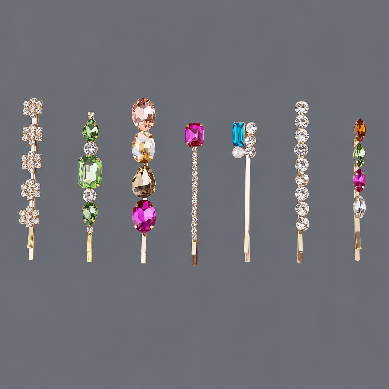 Horquilla de zirconio de lujo ligero europeo y americano con incrustaciones de diamantes, pinza de pelo de alta gama para mujer, suministro mayorista transfronterizo directo de fábrica.