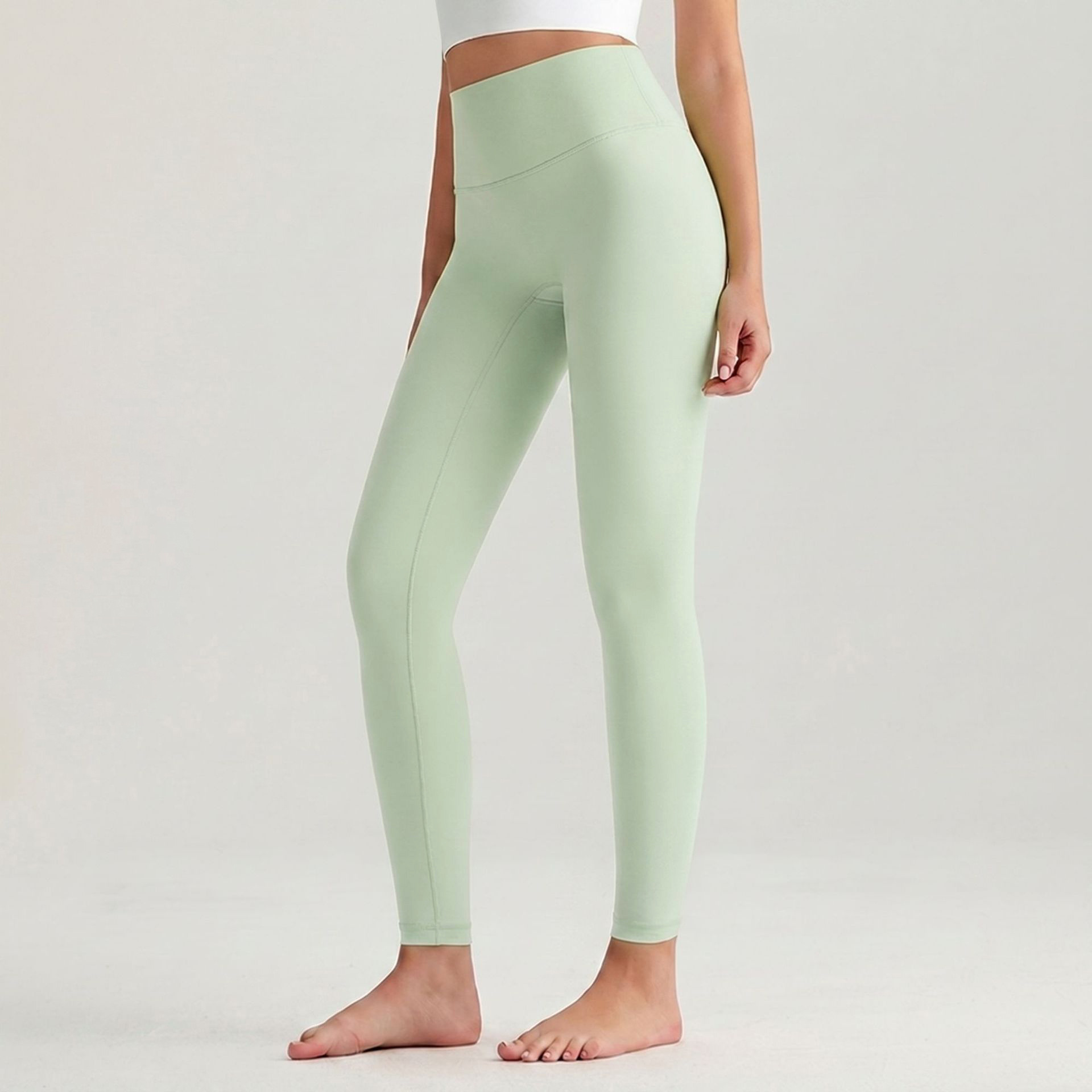 Nuevos pantalones deportivos de yoga para mujer, de cintura alta, elásticos, con efecto levanta glúteos, ultra suaves, con sensación de segunda piel, ideales para correr.
