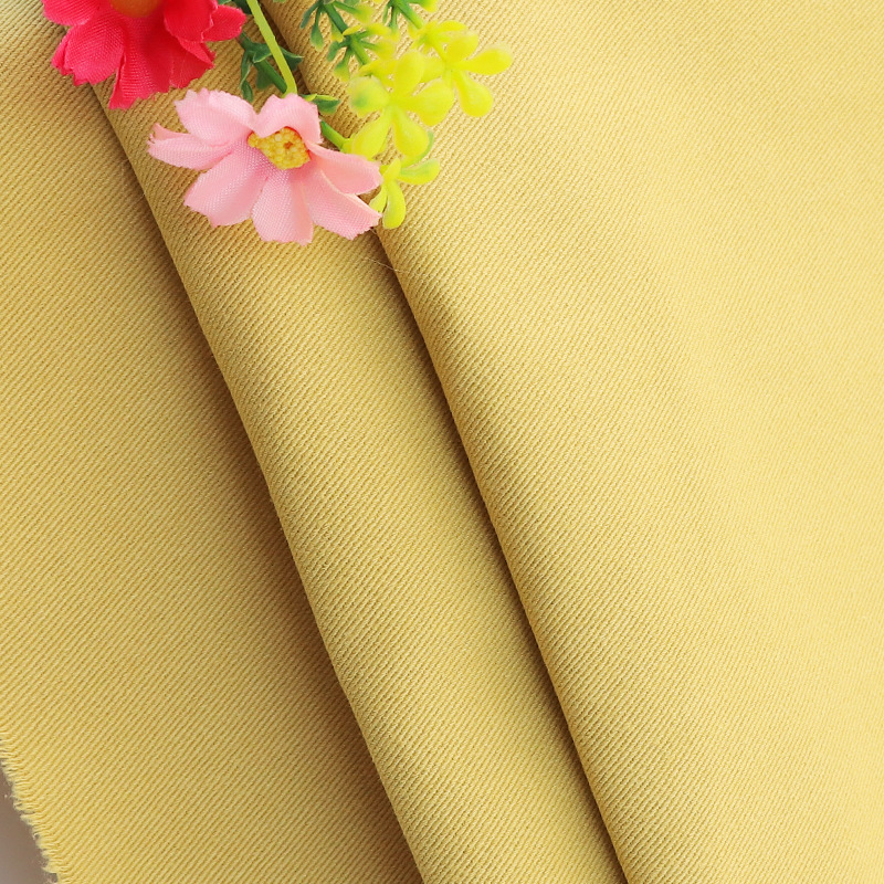 Tarjeta de hilo de sarga clásico algodón lavado tela de algodón 10856 otoño e invierno casual overoles material tela de la capa