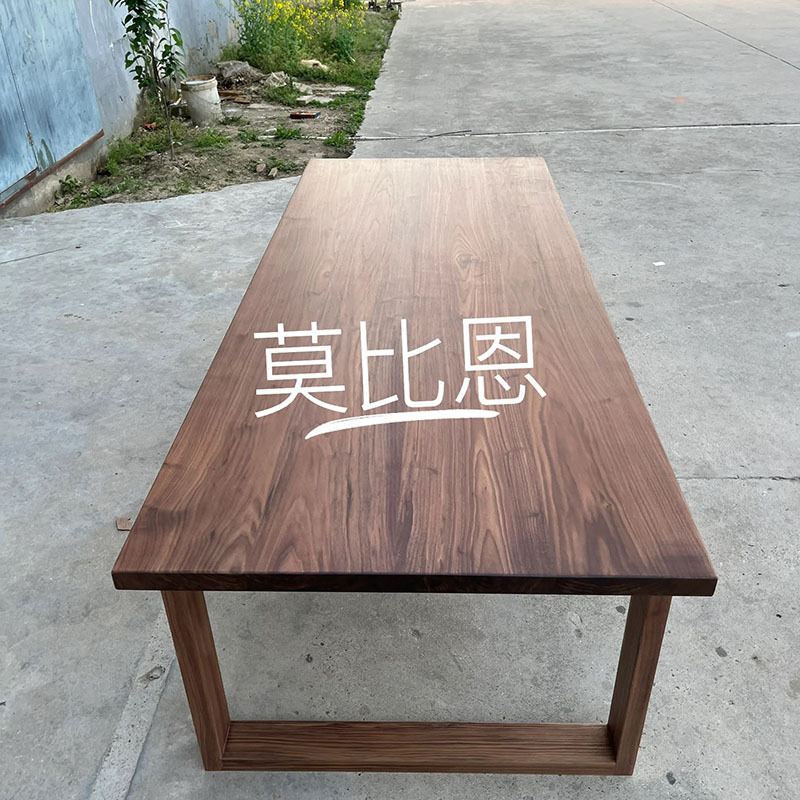 Black Walnut Solid Wood Dining Table Scandinavian Simple Mobien Dining Table Cherry Wood Office Home Long Desk Tea Table