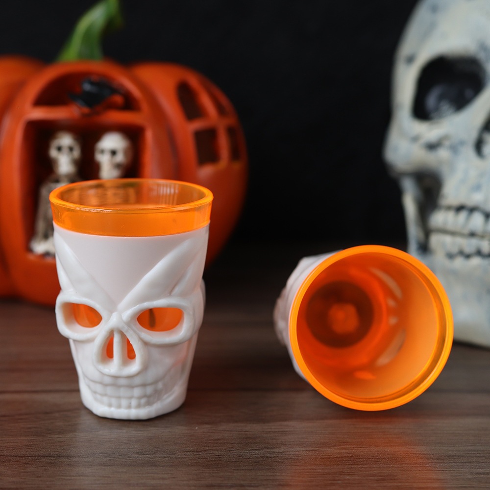 Nuevo Halloween brillante taza de vino atmósfera decoración props horrores esqueleto taza de vino LED decoración de luces electrónicas al por mayor image 5