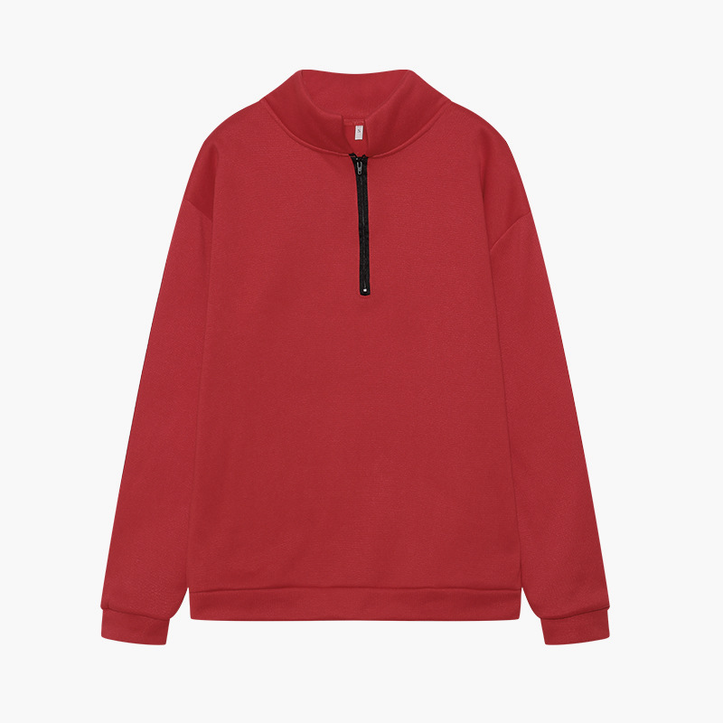2023 Otoño e Invierno Nueva ropa de mujer europea y americana Amazon casual Top media cremallera pullover manga larga sudadera suéter mujeres