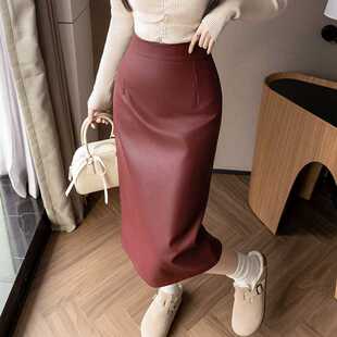 ����2024�ﶬ�¿�PUƤȹ�Iȹ���L�����ȹOLһ��ȹ�Ӱ�ȹ�Ƽt��