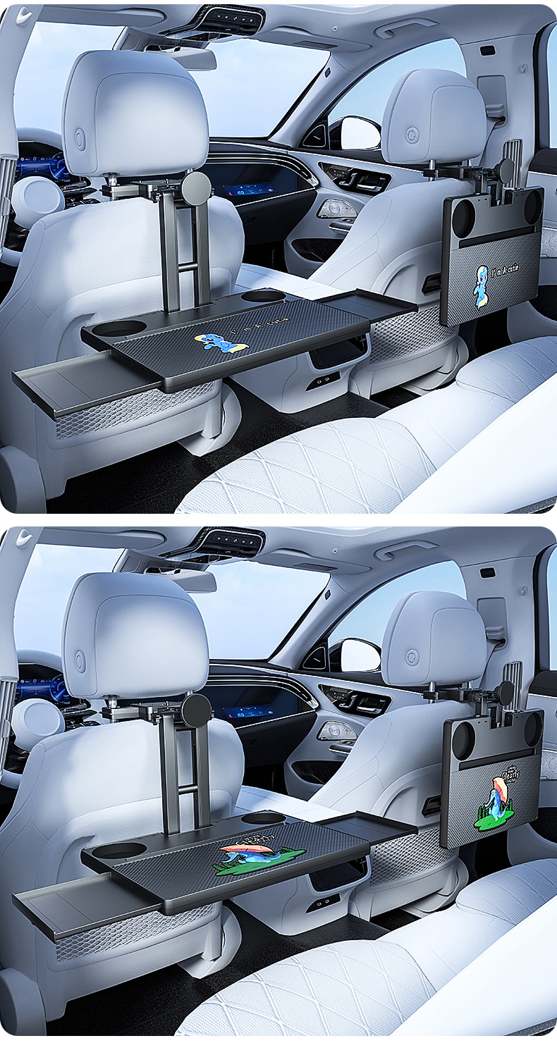 Newly Upgraded All-In-One Car Table Board, Foldable Car Table, Car Dining Table, Floating Dining Table, Computer Stand