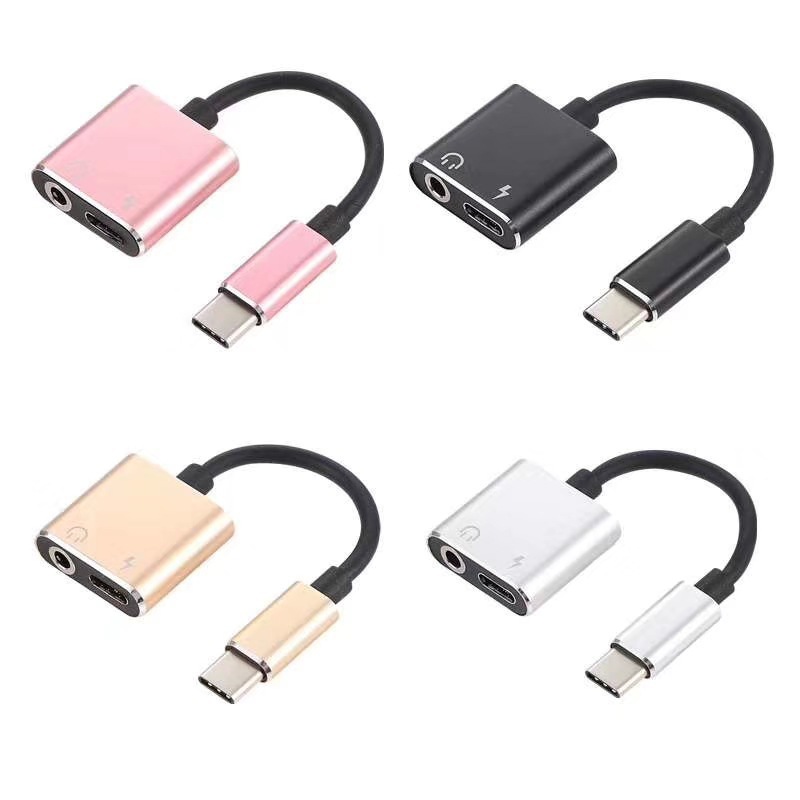 アルミ合金type-c二合一オーディオ中継線携帯電話イヤホン変換線tpc変換インターフェイスは華為に適用される|undefined