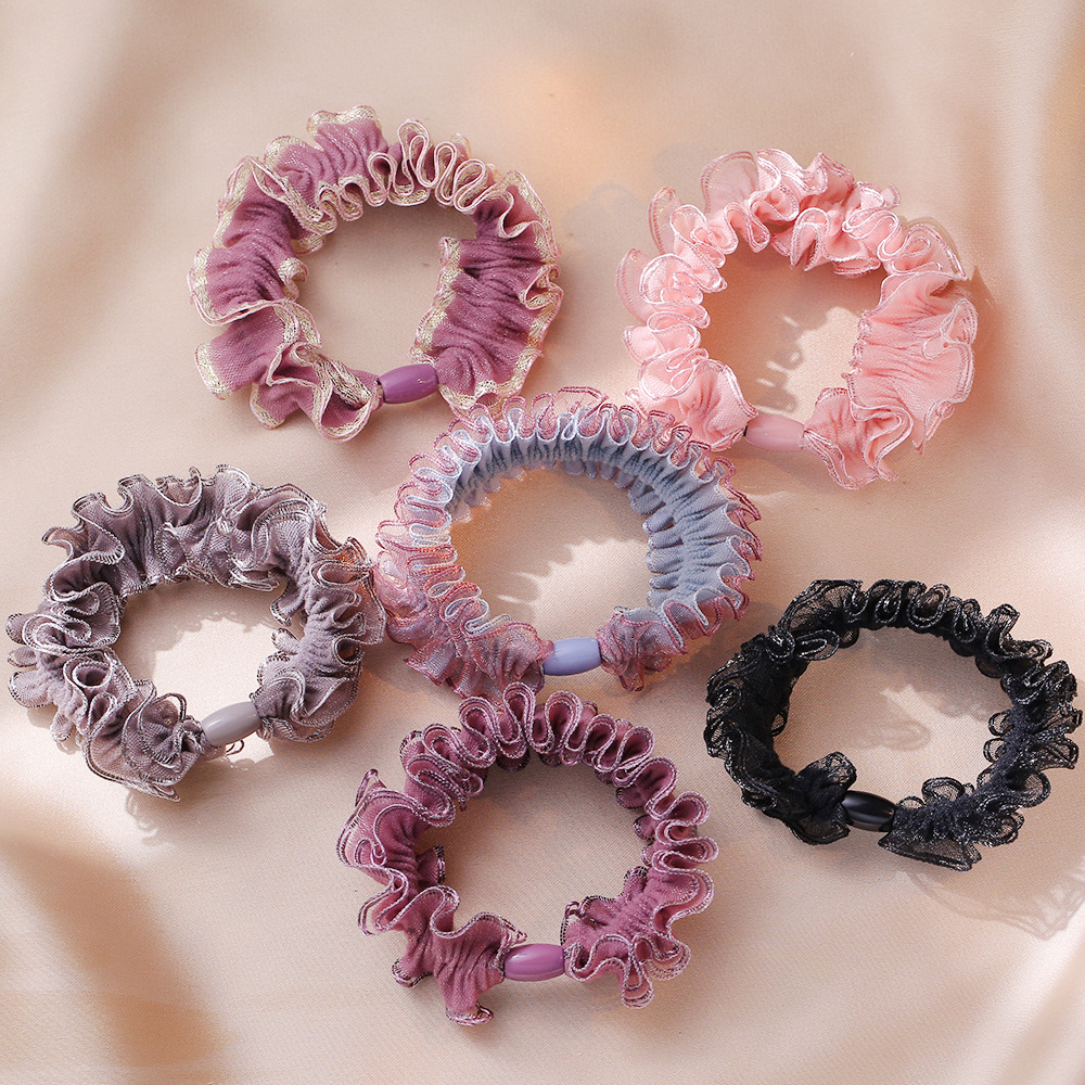 Women's Cute Lady Sweet Floral Cloth Hair Tie display picture 1
