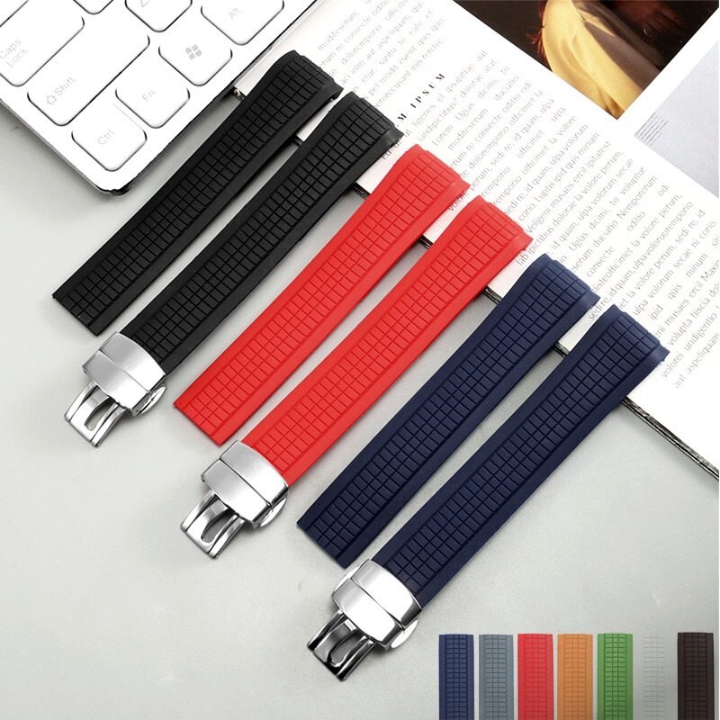 Substitute Patek* Philippe Aquanaut Tape Grenade 5164 5167 Original Silicone Rubber Strap 21mm Substitute Patek* Philippe Aquanaut Tape Grenade 5164 5167 Original Silicone Rubber Strap 21mm