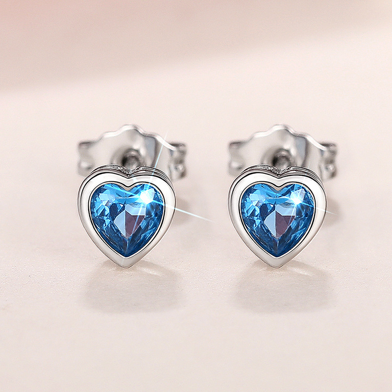 3g Weight Copper Ear Needle Material Ear Studs Classification 1 Pair Quantity Daily, Street Occasion Copper Material Heart Shape Pattern All Seasons Season Women's Gender Sweet Style 1 Pair Sweet Heart Shape Copper Ear Studs 26
