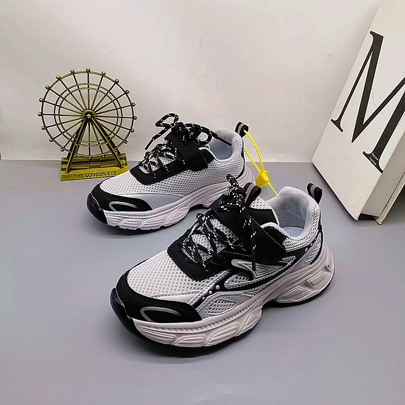 Coolbee Wasp, zapatillas deportivas de malla dual para niños y niñas, tallas 28-37, calzado deportivo infantil a la moda, zapatos casuales de cuero para niños.