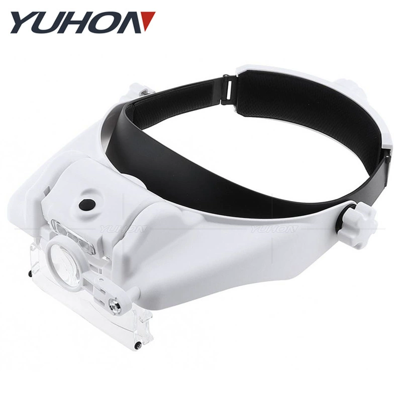 Новое головное увеличительное стекло 15 очков для многократной прививки с легким обнаружением для чтения, вышивкой, каллиграфией и живописью для пожилых людей