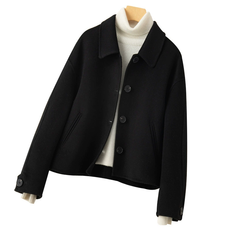 Демисезонная двусторонняя шерстяная短? Short wool coat длин? It's 