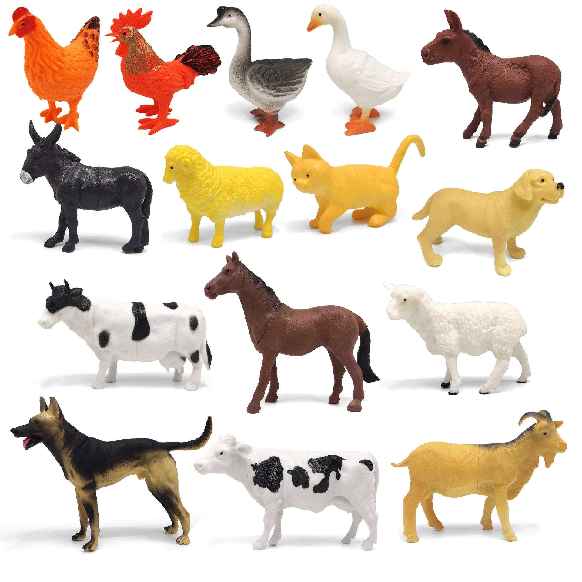 [Большая] имитационная модель сельскохозяйственных животных, детская игрушка, пастбищ, корова, овца, утка, щенок, свинья