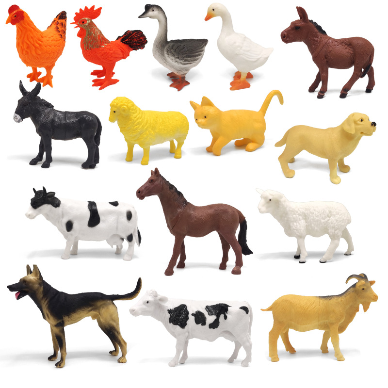 [Large] farm animal simulation model children's toy Pasture Cow sheep duck puppy pig