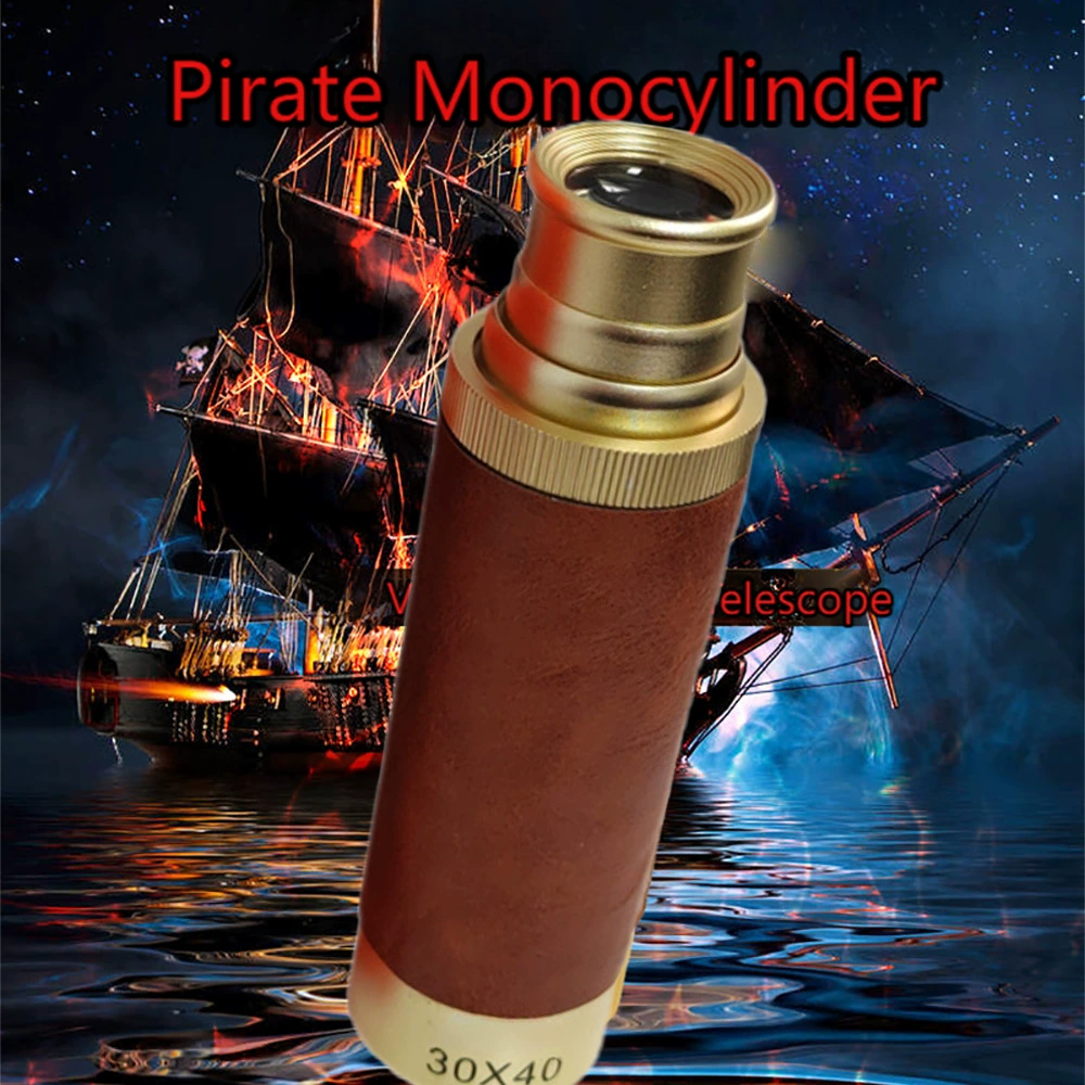 Новый 30X40 высококачественный мощный монокулярный ретро-пиратский телескоп, портативный для путешествий на открытом воздухе, телескоп для наблюдения за птицами
