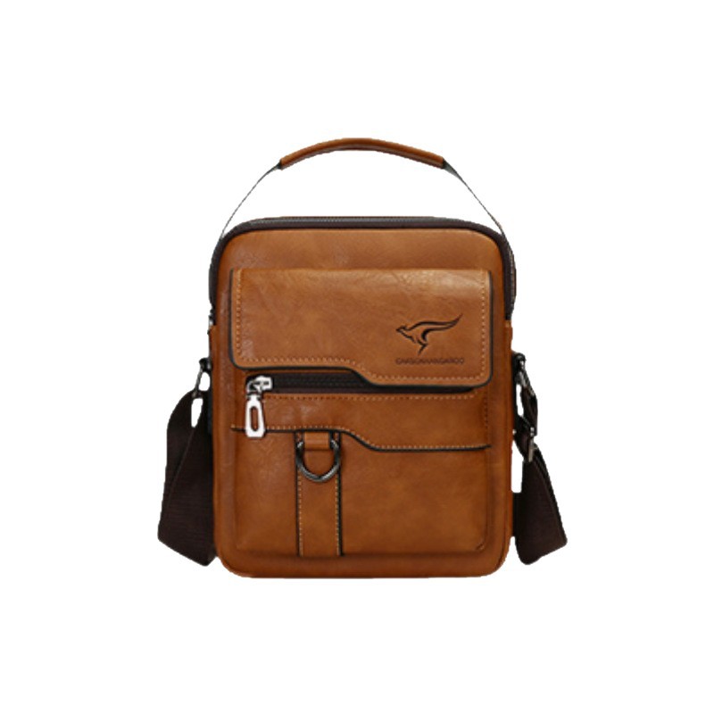 Bolso de cuero sencillo transfronterizo, bandolera de negocios de moda para hombre, bolso de mano, mochila informal, bandolera, venta al por mayor para comercio exterior