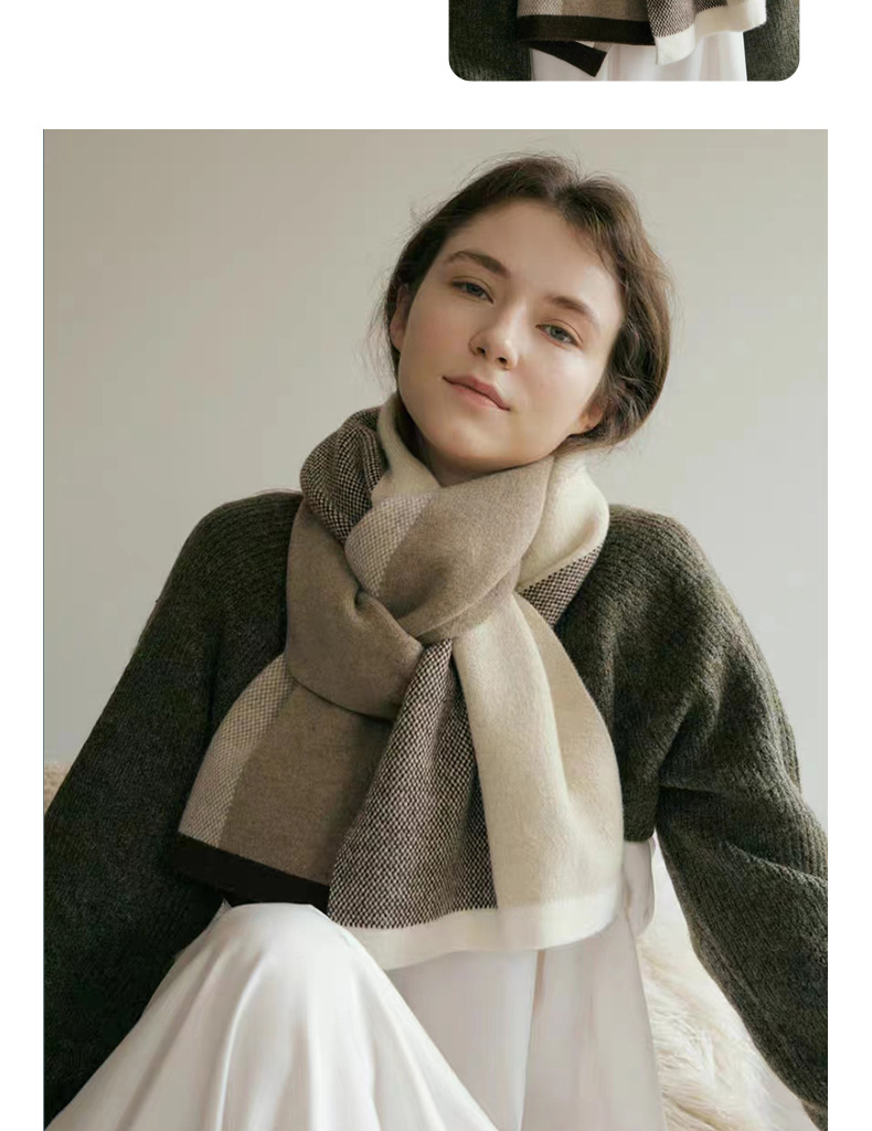 Knit Shawl And Neck Scarf Unisex Versatile Designer Style_voghion.com