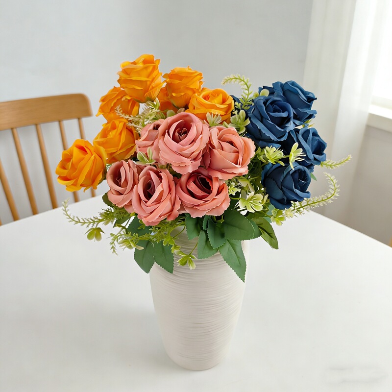 7-Piece Bouquet of Artificial Roses for Home and Wedding Decoration, Cross-Border Ornaments, Fake Flowers Wholesale, Artificial Flowers 7-Piece Bouquet of Artificial Roses for Home and Wedding Decoration, Cross-Border Ornaments, Fake Flowers Wholesale, Artificial Flowers