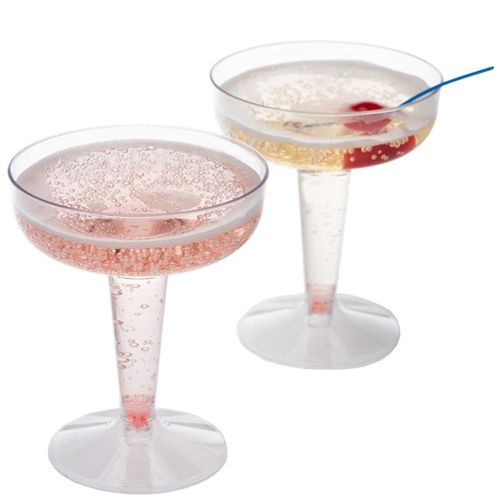 Disposable plastic wineglass