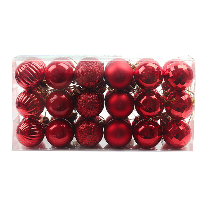 Fabricante de adornos navideños al por mayor transfronterizos, bolas de Navidad, gorros navideños, adornos colgantes de plástico, bolas colgantes, decoraciones para árboles de Navidad, 4CM36, forma especial brillante image 10