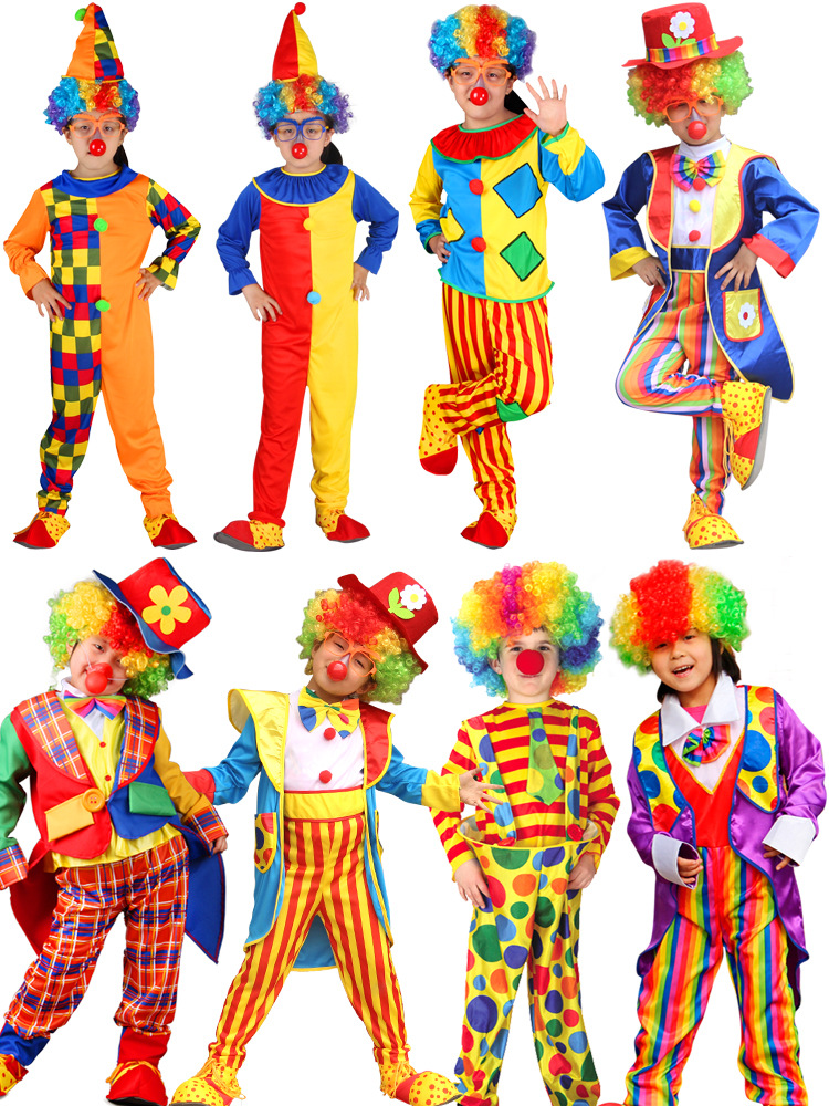 Детские костюмы клоуна, фестиваль, сценическое шоу, наряд, детский счастливый клоун, одежда, наряды