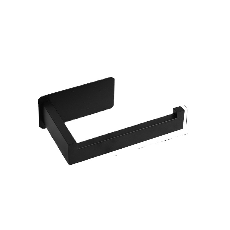 Caja de pañuelos de cocina titular de rollo negro inodoro de acero inoxidable titular de pañuelos ponche-Libre Rollo de papel higiénico rack de almacenamiento transfronterizo