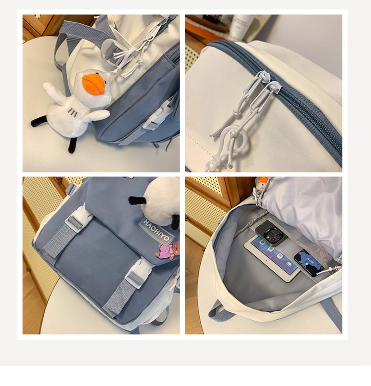 Simple, large-capacity, high-appearance-level college student schoolbag, female high school student computer backpack, niche Haraju-style male backpack Application Scenario