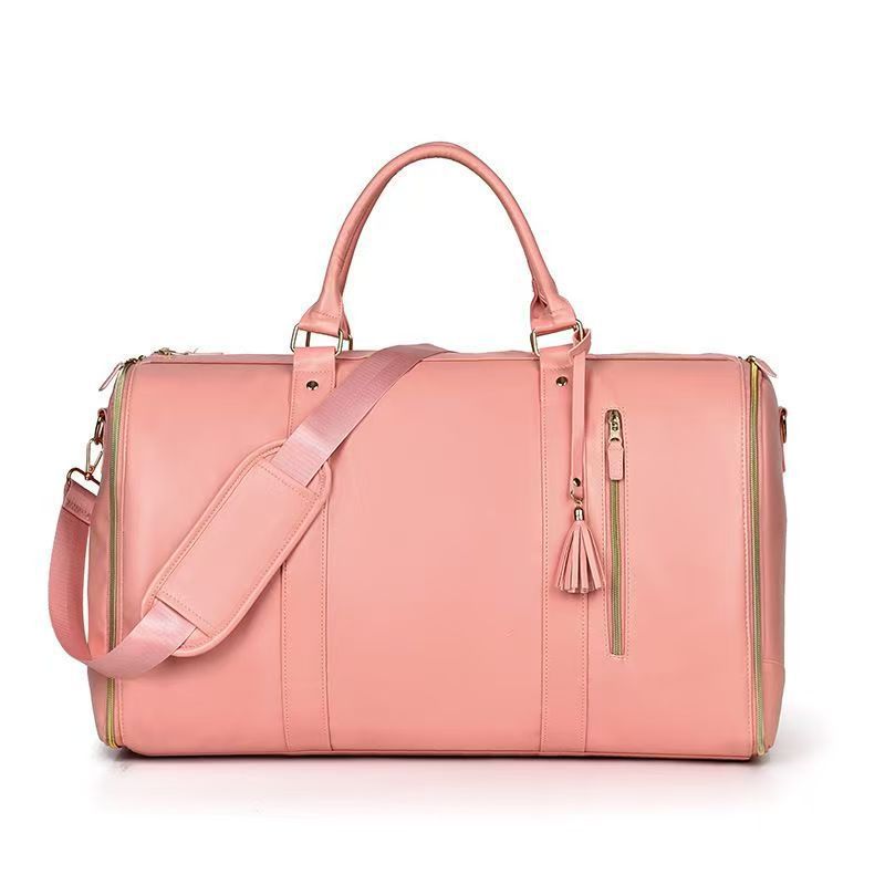 Bolsa de mano multifuncional de gran capacidad plegable de un solo hombro bolsa de traje de viaje conveniente bolsa PU bolsa de traje