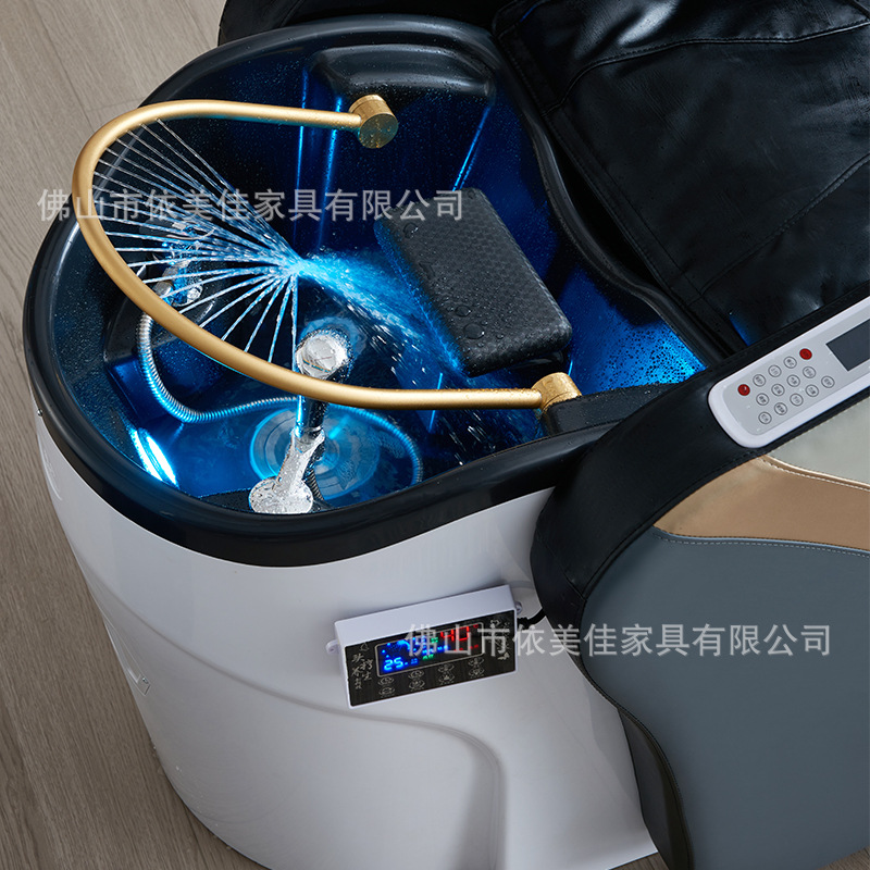 Cama de champú para masaje tailandés con calentador de agua, cama de spa para la cabeza con circulación de agua, calentador de agua con vapor para uso en salones de belleza.