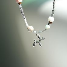 国风串珠气球狗项链新中式小众配饰甜酷颈链百搭设计感新款国潮