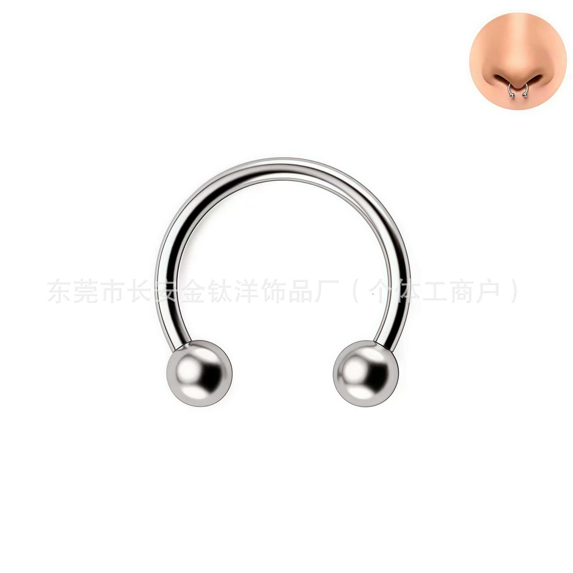 Pointed titanium steel lip stud product view