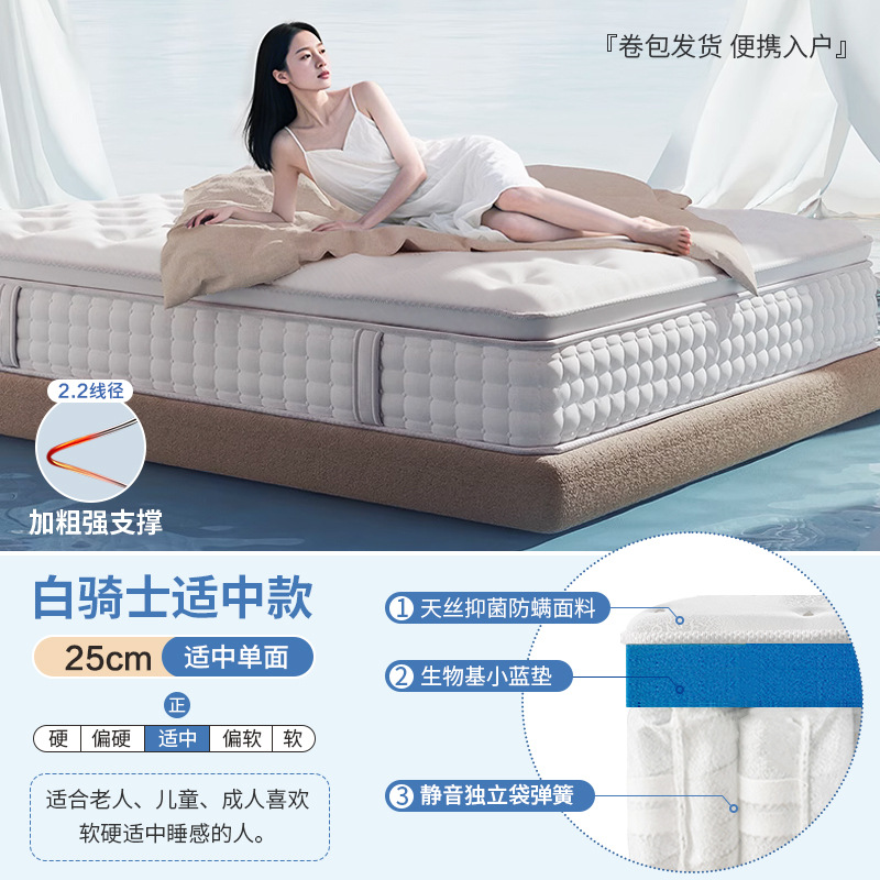 ラテックスマットレス ヒルトン五つ星ホテル シモンズ B&B アパートメント ソフトとハードの両用脊椎保護 独立したスプリングの厚み